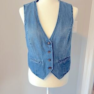Gap Cropped Denim Vest